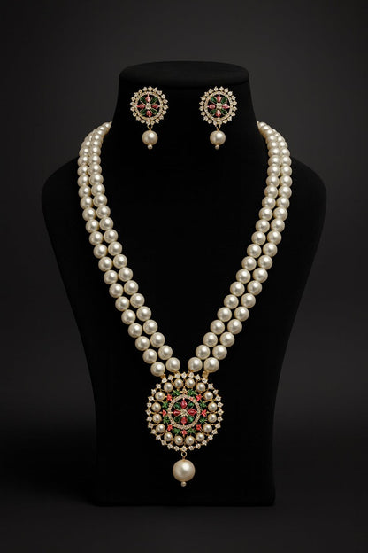 Chandrima real pearl set