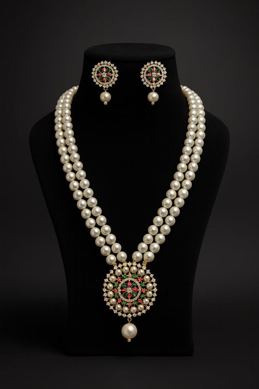 Chandrima real pearl set