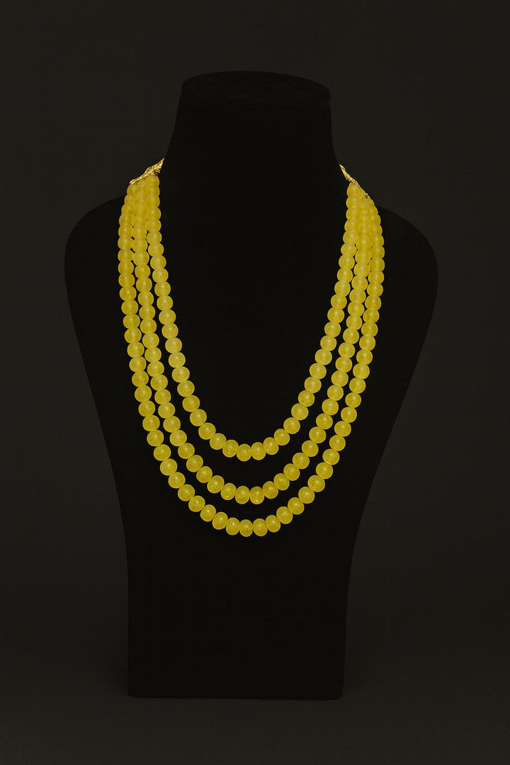 Charu pumpkin beads real stone mala