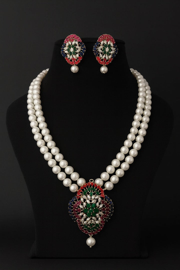 Charu real pearl set
