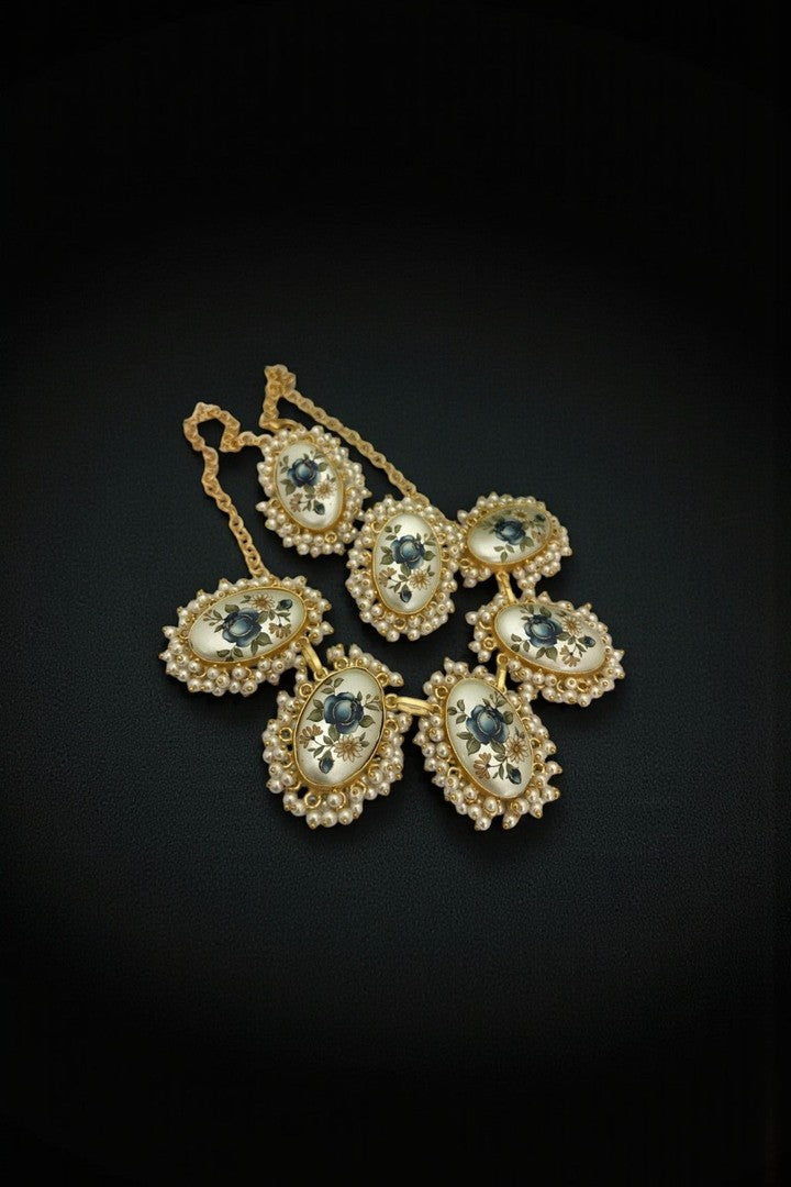 Dakshayani real pearl set