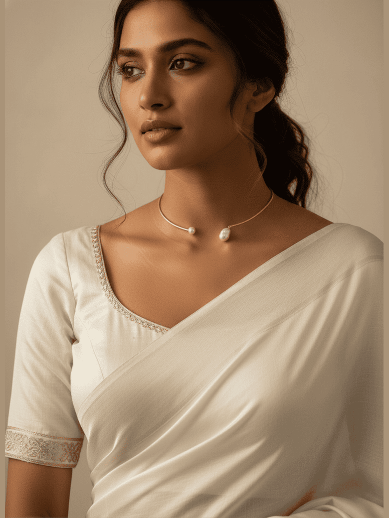 Desta real pearl hasli necklace