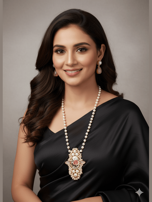 Drishyani real pearl set