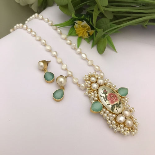 Drishyani real pearl set