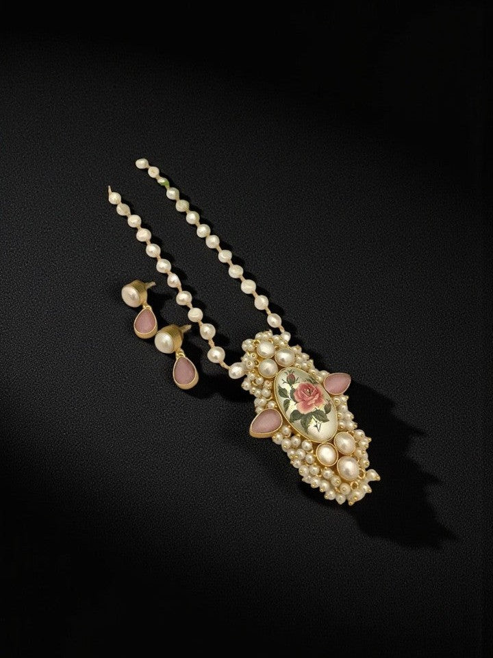 Drishyani real pearl set