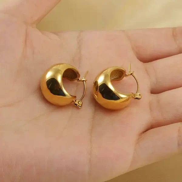 ES-243-18k Gold Plated Stainless Steel Tarnish Free Waterproof Female Jewellery