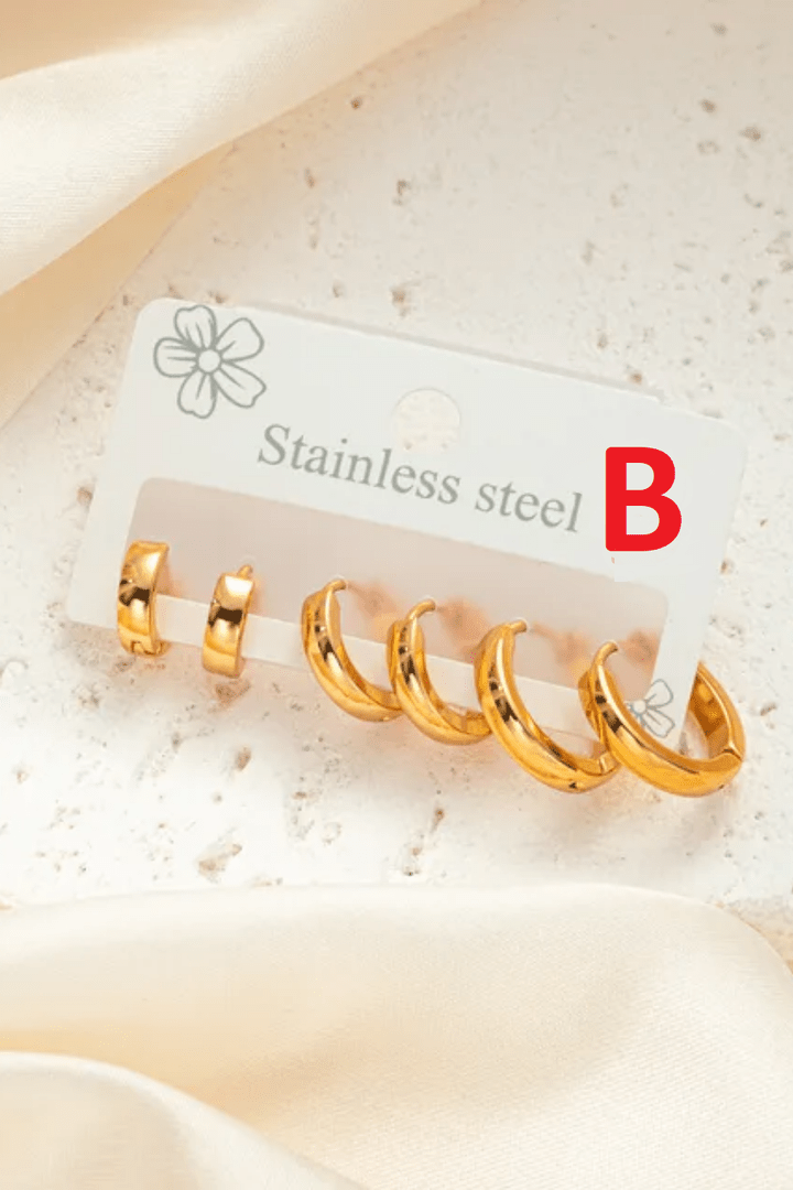 ES-282 – 18k Gold Plated Stainless Steel Tarnish Free Waterproof Female Jewellery