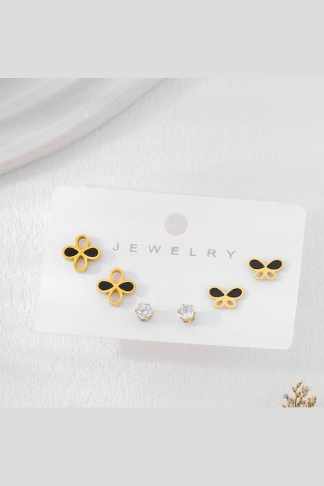 ES-285 – 18k Gold Plated Stainless Steel Tarnish Free Waterproof Female Jewellery