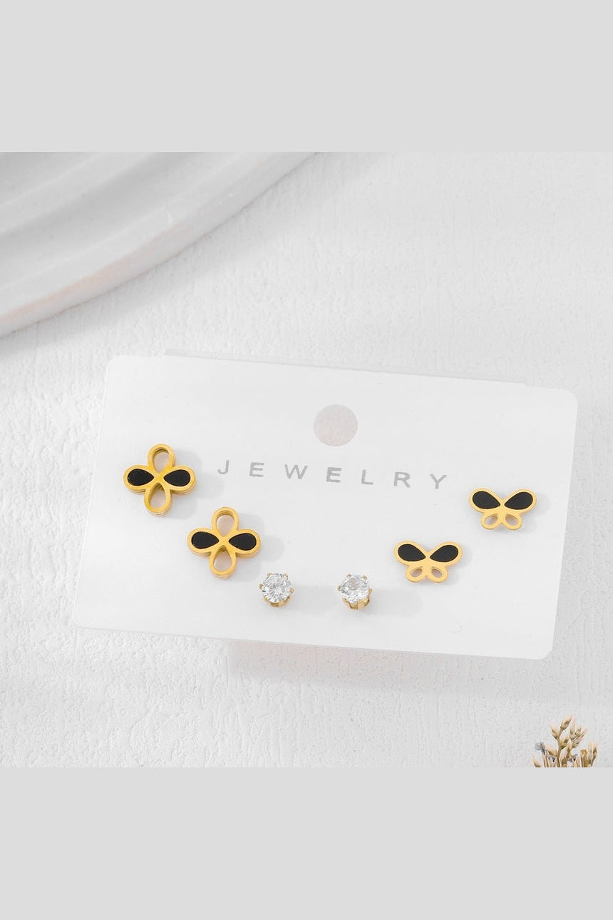 ES-285 – 18k Gold Plated Stainless Steel Tarnish Free Waterproof Female Jewellery