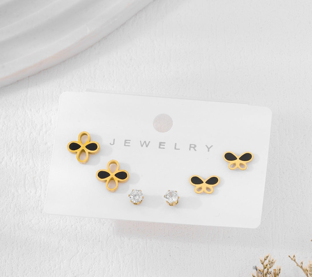 ES-285 – 18k Gold Plated Stainless Steel Tarnish Free Waterproof Female Jewellery