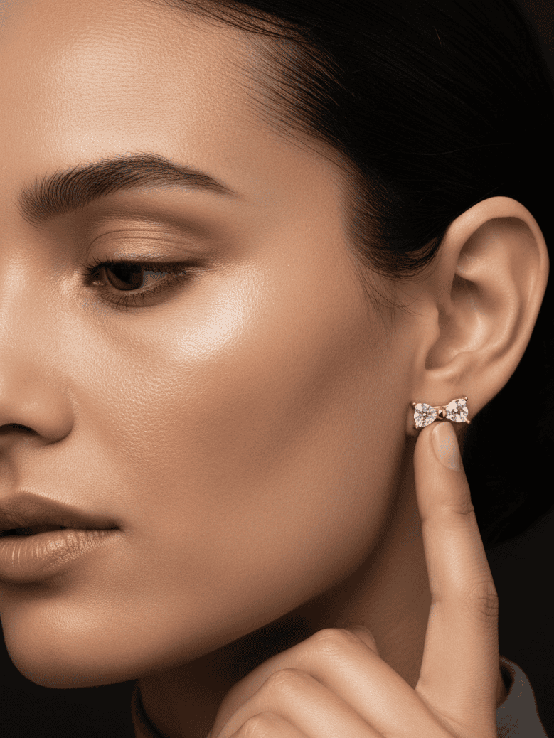 ES-290 – 18k Gold Plated Stainless Steel Tarnish Free Waterproof Female Jewellery