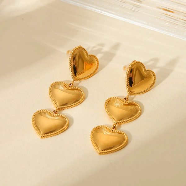 ES-291 – 18k Gold Plated Stainless Steel Tarnish Free Waterproof Female Jewellery