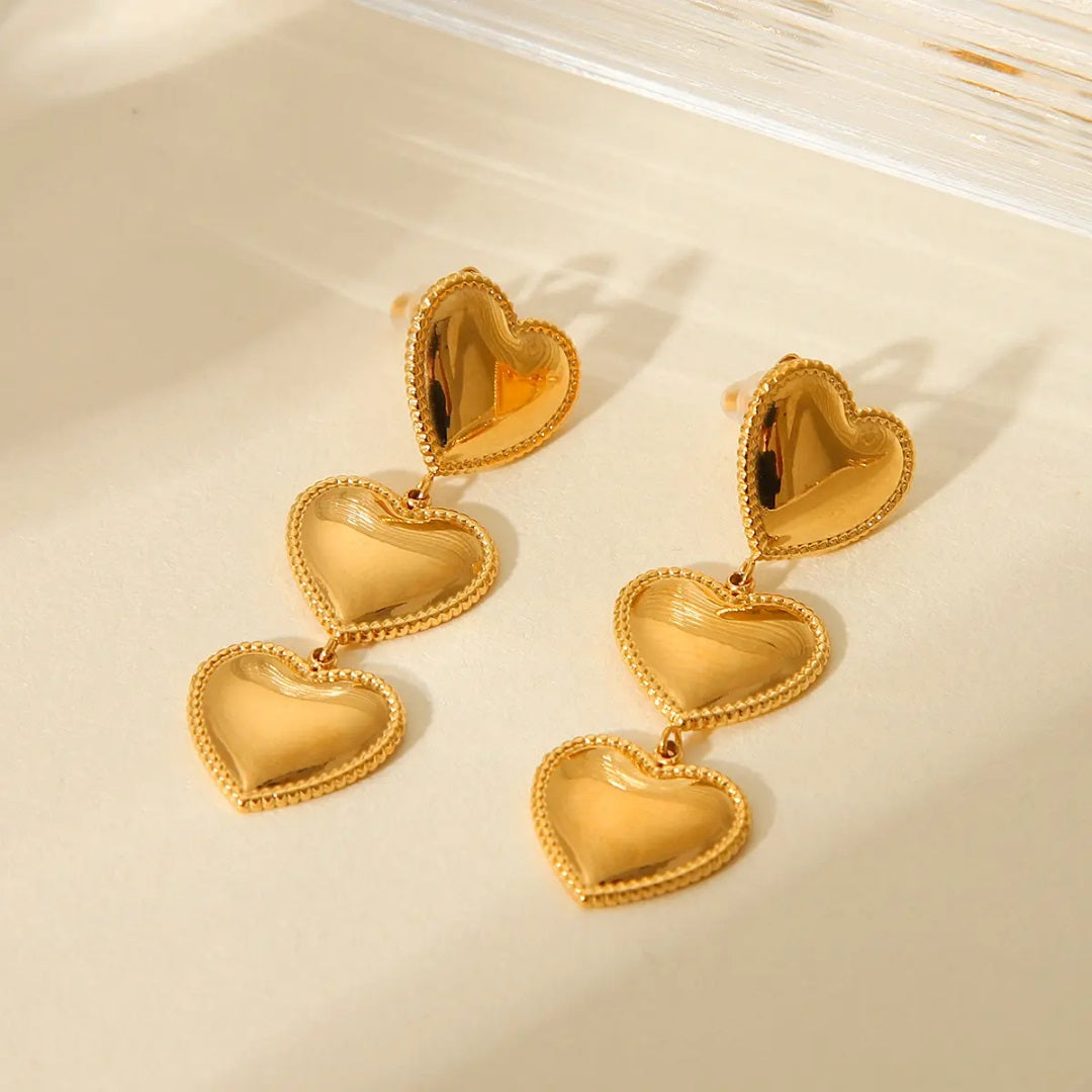 ES-291 – 18k Gold Plated Stainless Steel Tarnish Free Waterproof Female Jewellery