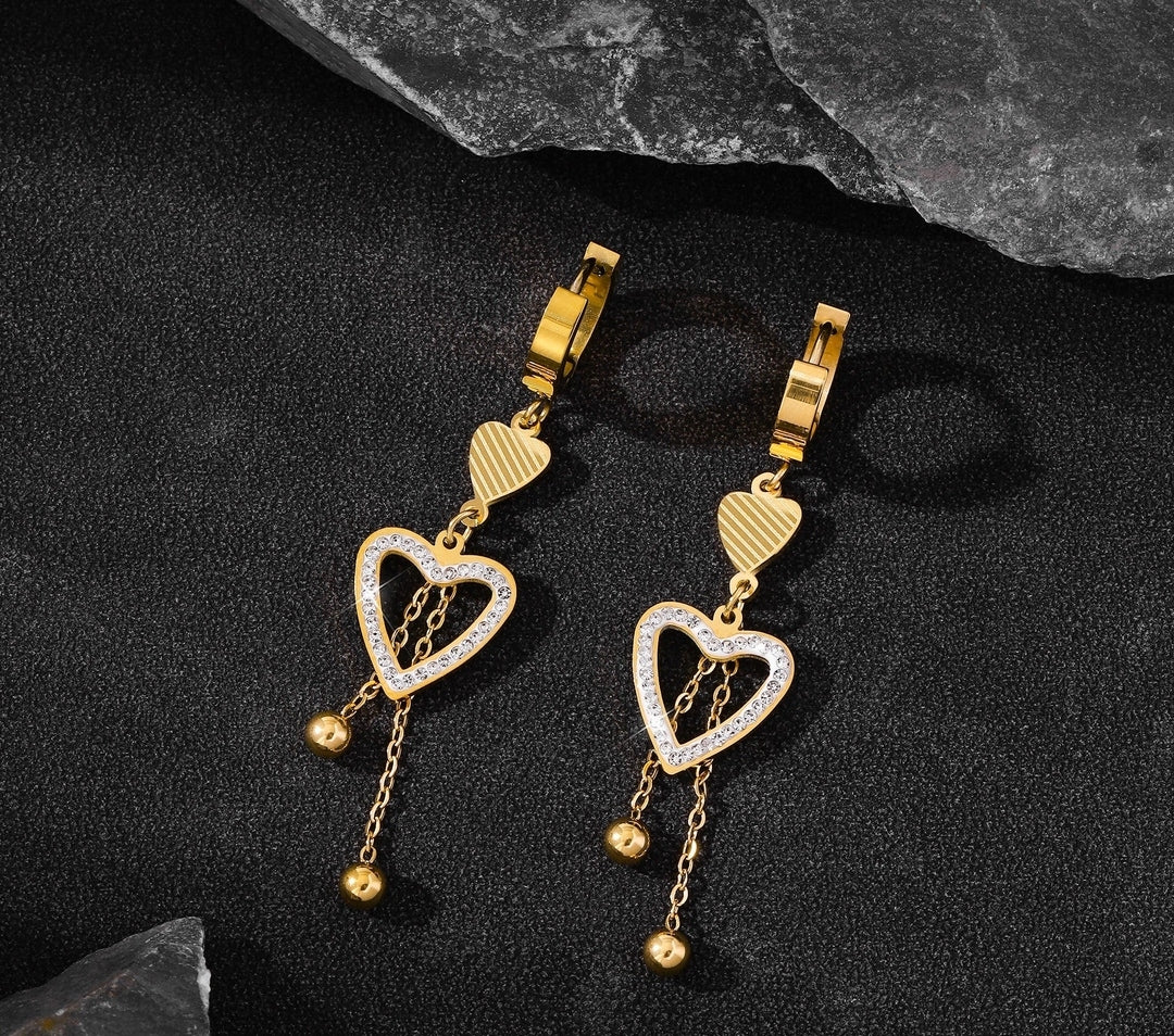 ES-293 – 18k Gold Plated Stainless Steel Tarnish Free Waterproof Female Jewellery