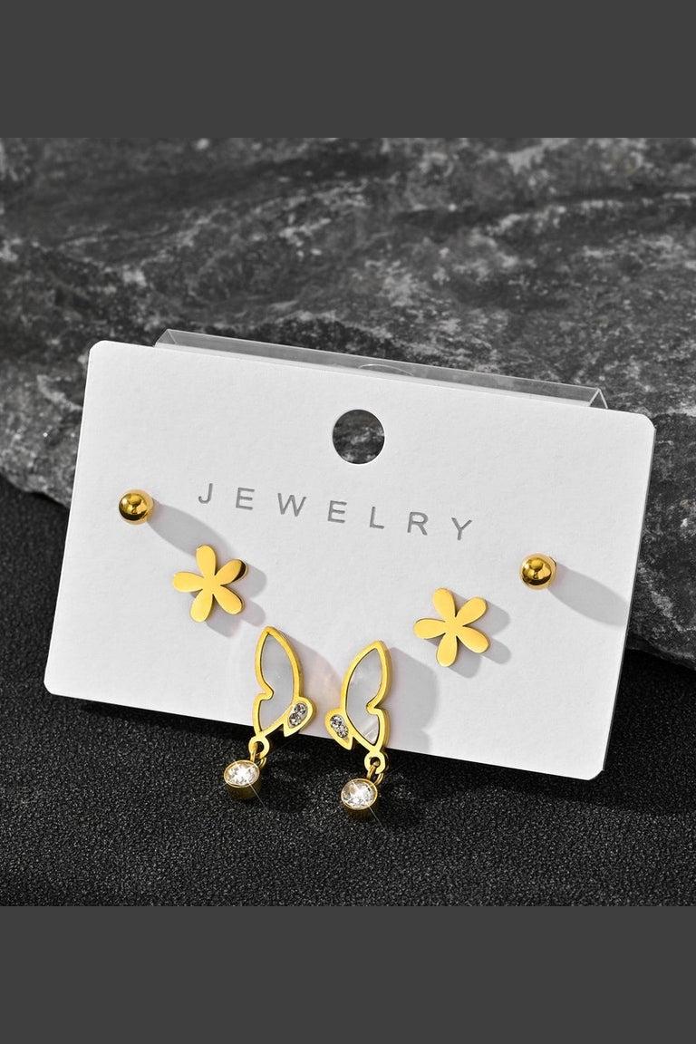 ES-295 – 18k Gold Plated Stainless Steel Tarnish Free Waterproof Female Jewellery