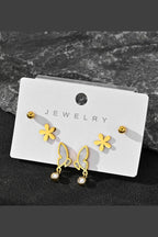 ES-295 – 18k Gold Plated Stainless Steel Tarnish Free Waterproof Female Jewellery