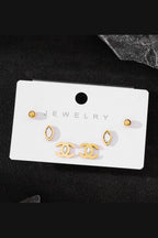 ES-296 – 18k Gold Plated Stainless Steel Tarnish Free Waterproof Female Jewellery