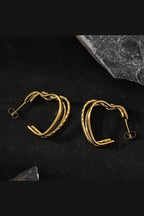 ES-299 – 18k Gold Plated Stainless Steel Tarnish Free Waterproof Female Jewellery