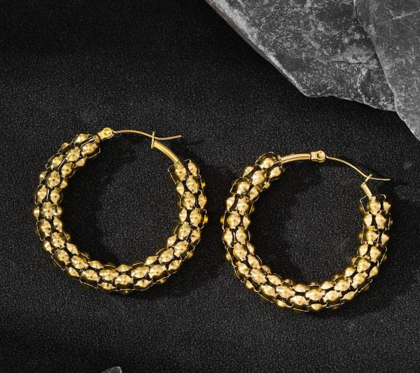 ES-301 – 18k Gold Plated Stainless Steel Tarnish Free Waterproof Female Jewellery