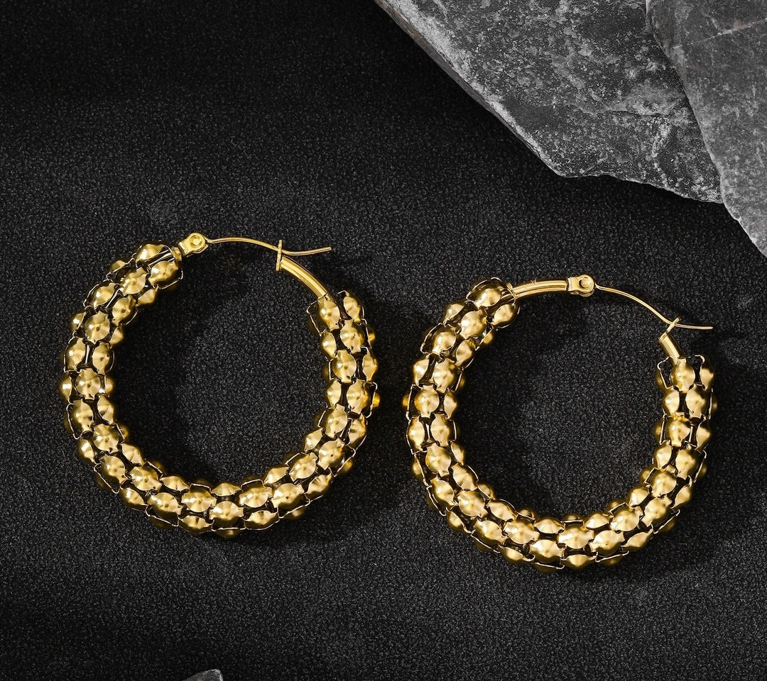 ES-301 – 18k Gold Plated Stainless Steel Tarnish Free Waterproof Female Jewellery