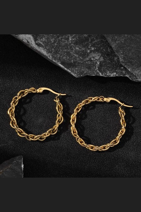 ES-303 – 18k Gold Plated Stainless Steel Tarnish Free Waterproof Female Jewellery