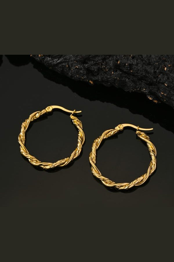 ES-304 – 18k Gold Plated Stainless Steel Tarnish Free Waterproof Female Jewellery