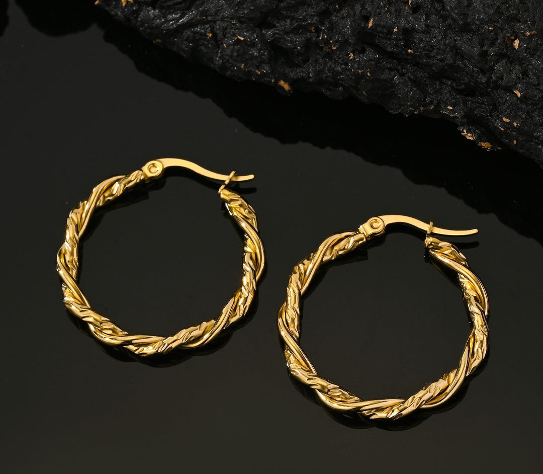 ES-304 – 18k Gold Plated Stainless Steel Tarnish Free Waterproof Female Jewellery