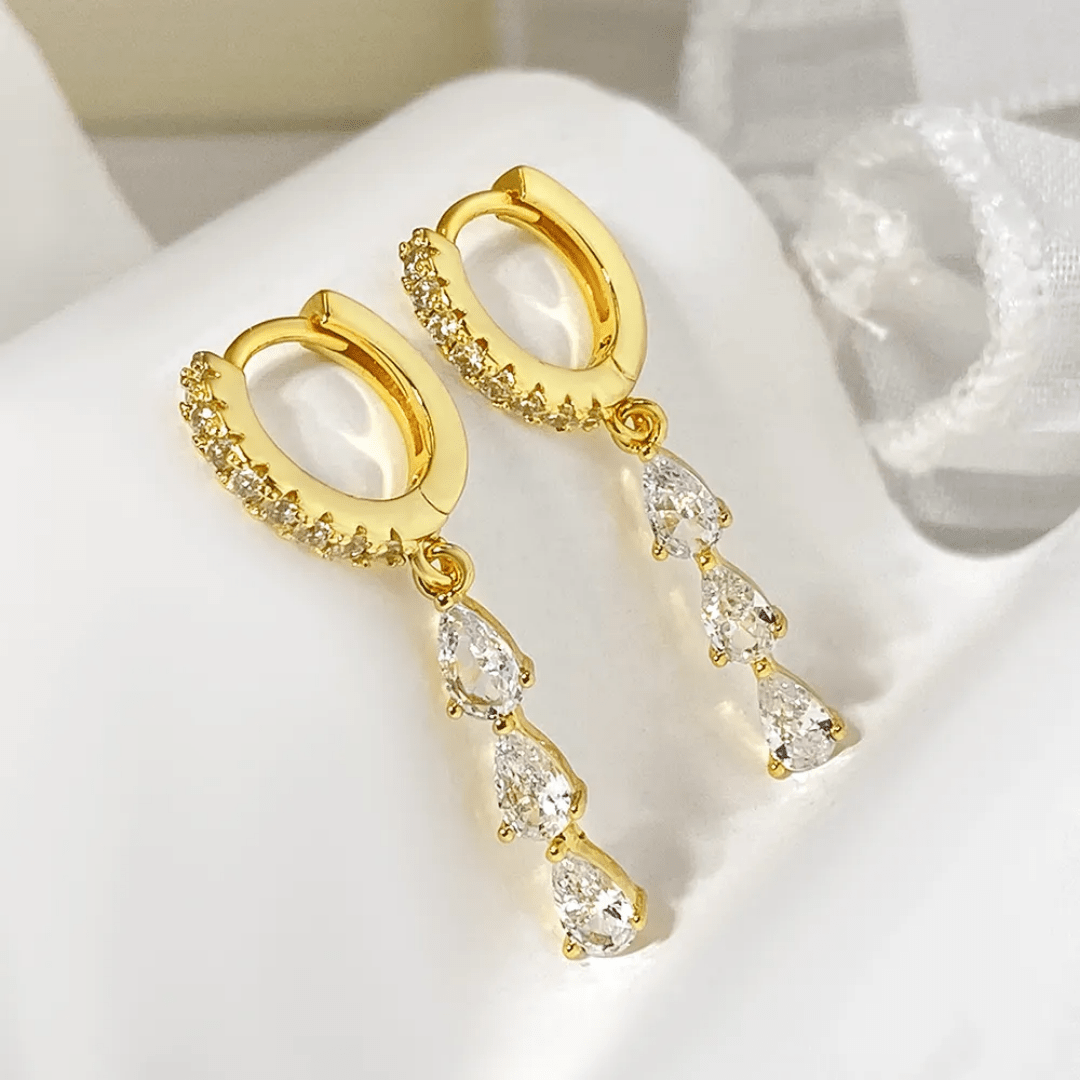 ES-308 – 18k Gold Plated Stainless Steel Tarnish Free Waterproof Female Jewellery