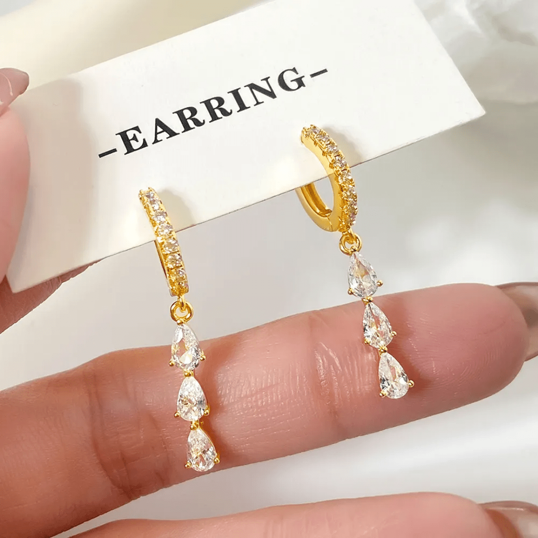 ES-308 – 18k Gold Plated Stainless Steel Tarnish Free Waterproof Female Jewellery
