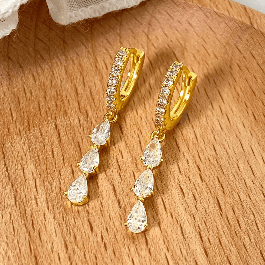 ES-308 – 18k Gold Plated Stainless Steel Tarnish Free Waterproof Female Jewellery