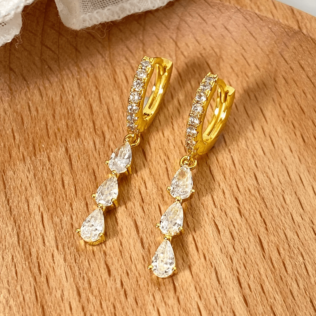 ES-308 – 18k Gold Plated Stainless Steel Tarnish Free Waterproof Female Jewellery
