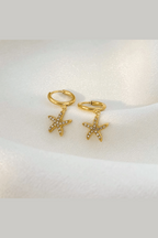 ES-310 18k Gold Plated Stainless Steel Tarnish Free Waterproof Female Earrings