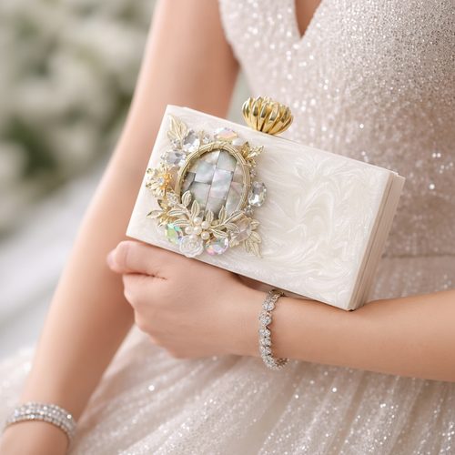 Elegant Samaira Clutch - Handmade Partywear Accessory