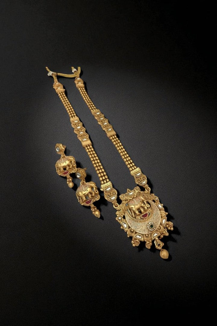 Elephant polki kundan set