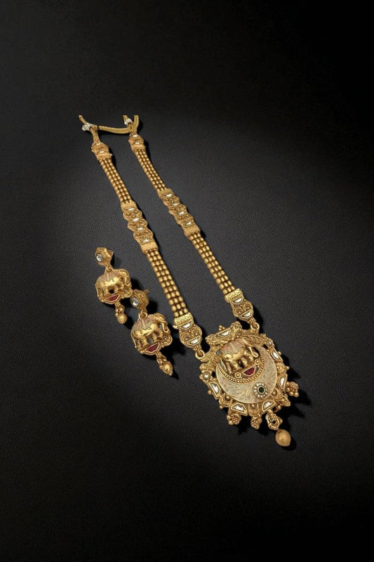 Elephant polki kundan set