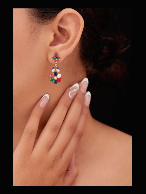 Real Pearl Malini Sleek Set - Elegant Brass Jewelry