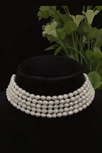 Farah Real Pearl Choker Mala - Exquisite Jewelry