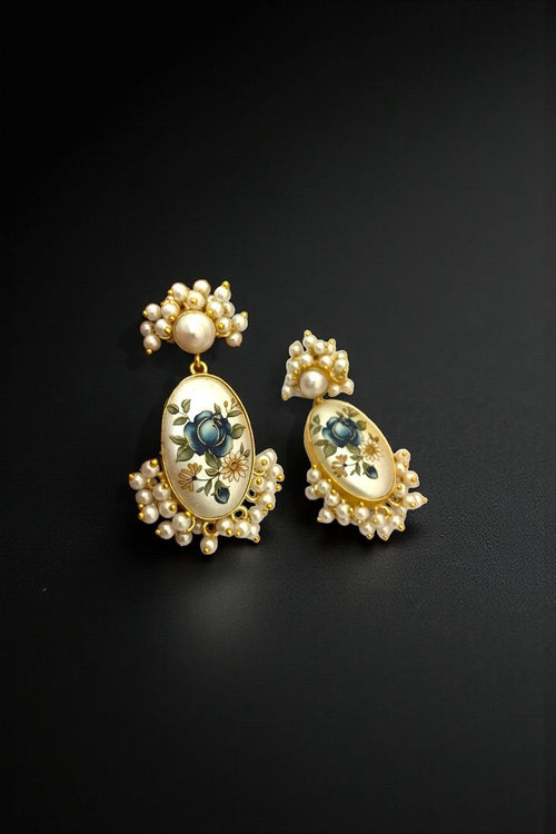 Fiona real pearl earrings