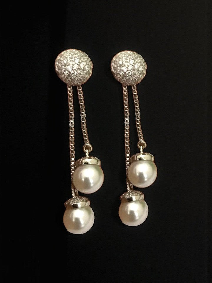 Gayatri pearl drop ad earrings