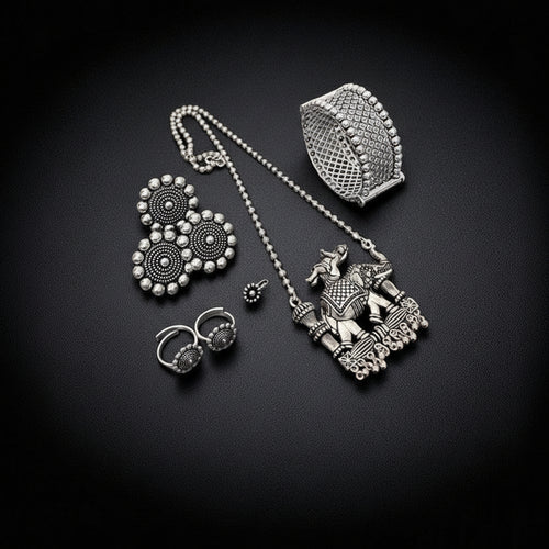 German Silver Gaj Combo - Elegant Accessory Set for All Occasions