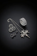 German silver Ganesha & bird combo set