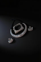 German silver flower carved hasli combo