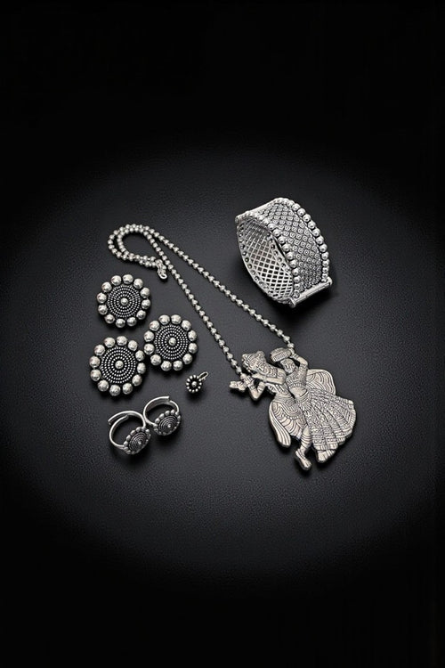 German silver radha krishna combo