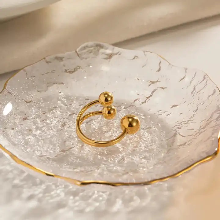 Mia 18k Gold Plated Stainless Steel Ring