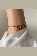 B-90 – 18k Gold Plated Stainless Steel Tarnish Free Waterproof Female Jewellery