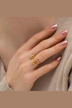 Mia 18k Gold Plated Stainless Steel Ring