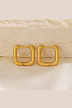 ES-278-18k Gold Plated Stainless Steel Tarnish Free Waterproof Female Earrings