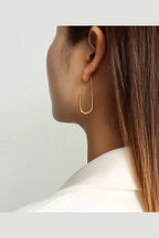 ES-183 18k Gold Plated Stainless Steel Tarnish Free Waterproof Female Earrings