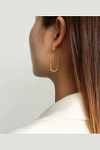 ES-183 18k Gold Plated Stainless Steel Tarnish Free Waterproof Female Earrings