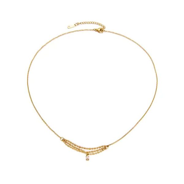 C-305– 18k Gold Plated Stainless Steel Tarnish Free Waterproof Female Jewellery